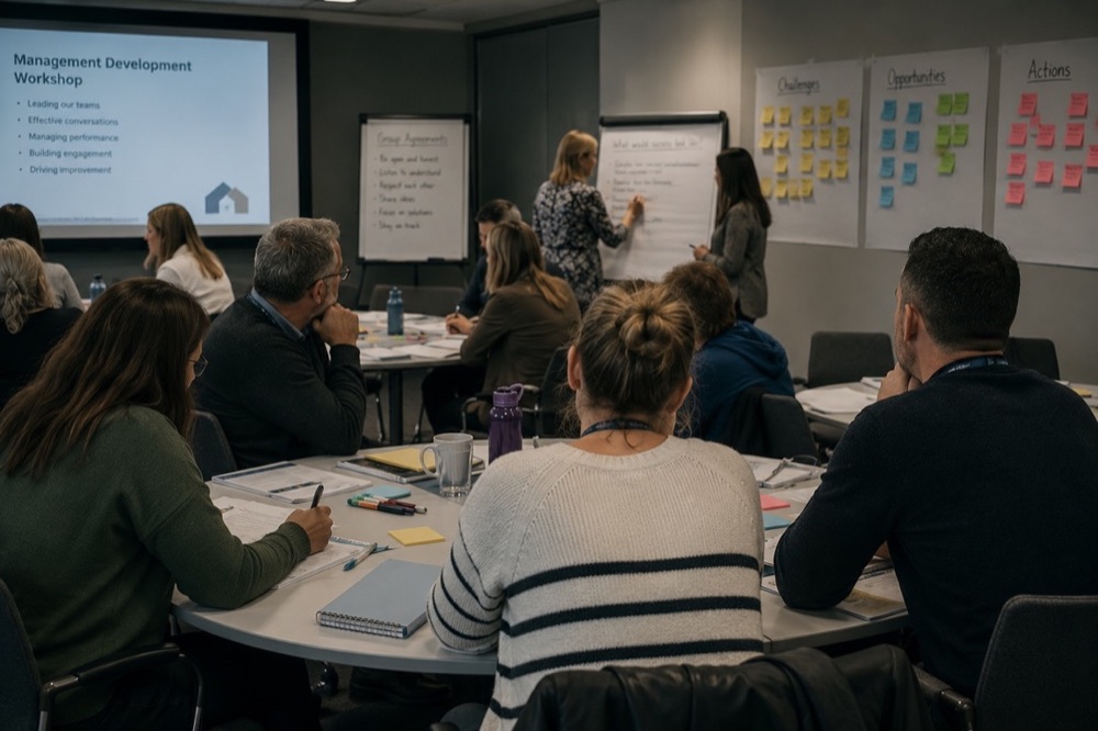 Onboarding journey — housing management development workshop